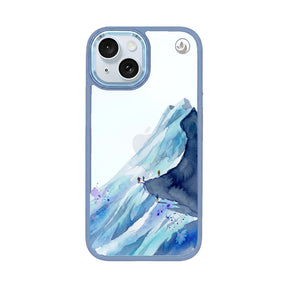 Nachhaltige Handyhülle iPhone 15 Mountainblue — Vorderseite