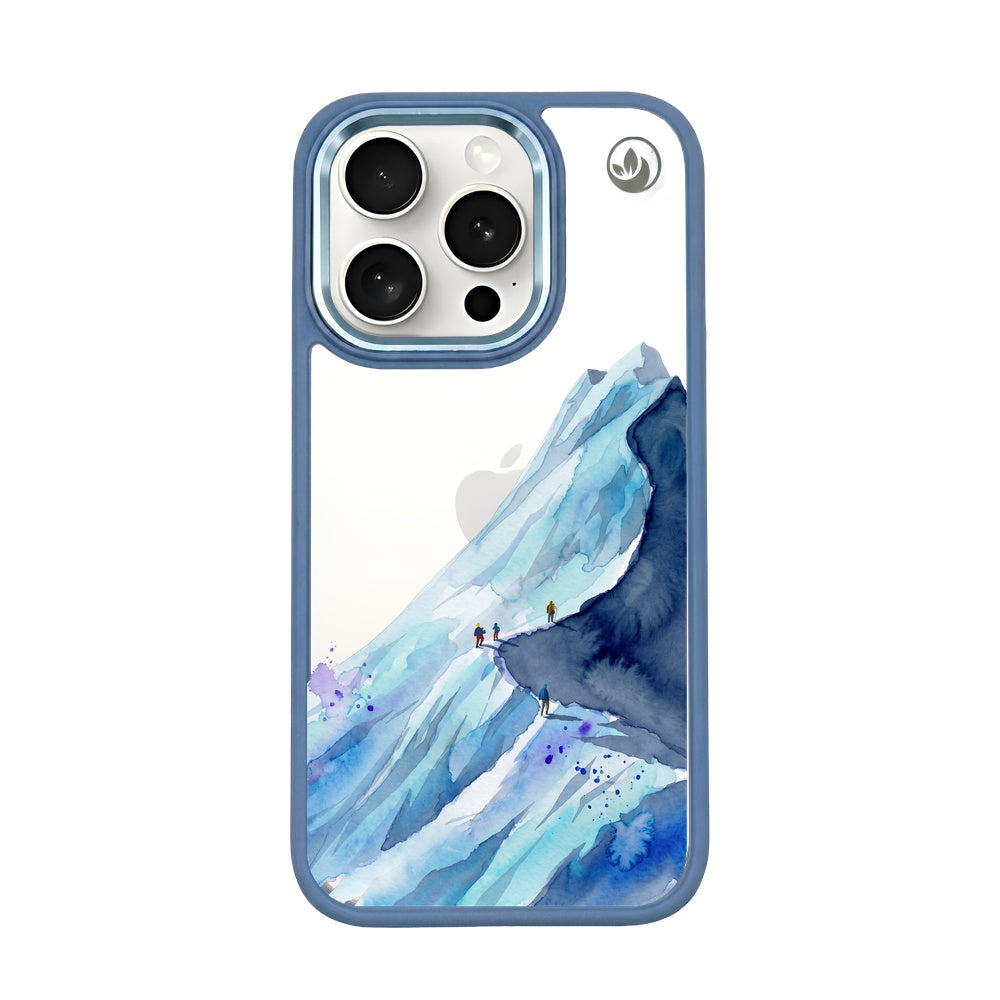 Nachhaltige Handyhülle iPhone 15 pro max Mountainblue — Vorderseite