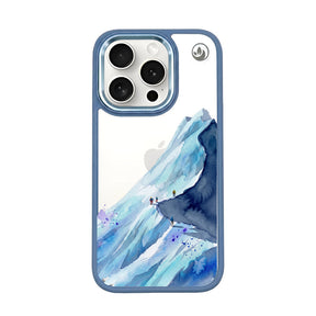 Nachhaltige Handyhülle iPhone 15 pro max Mountainblue — Vorderseite