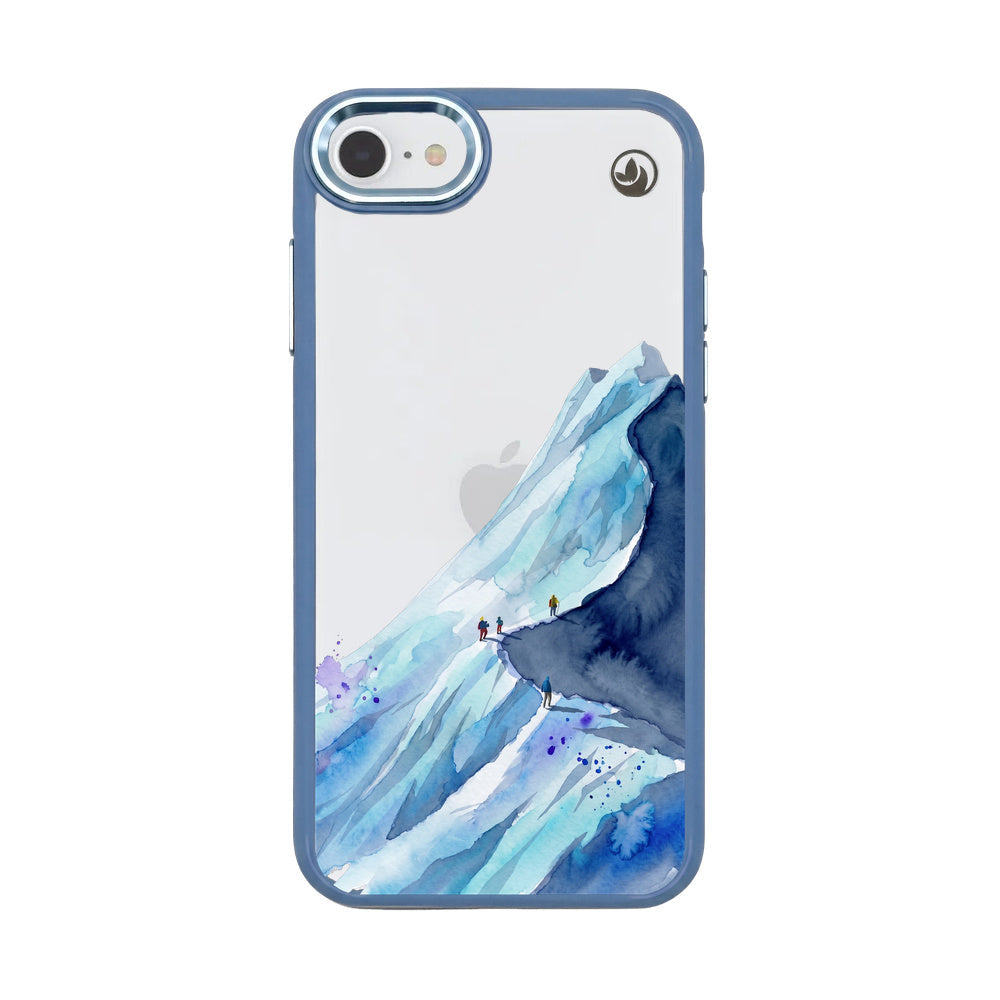 Nachhaltige Handyhülle iPhone SE/7/8 Mountainblue — Vorderseite