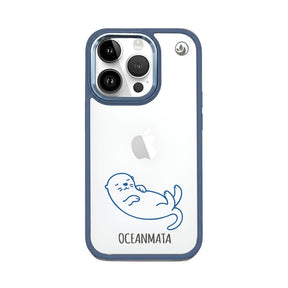 iPhone 14 pro hoesje - Otterblauw - duurzaam