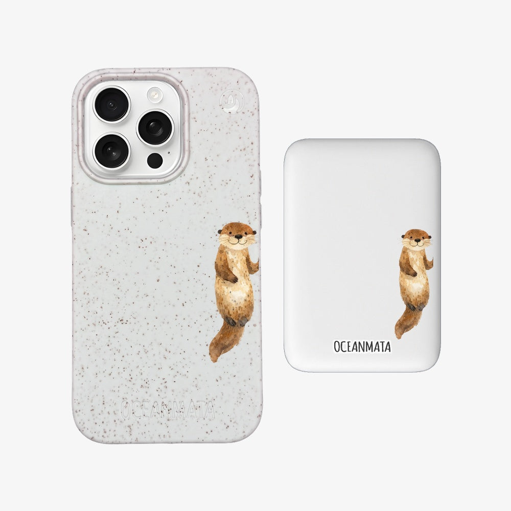 Powerbank MagSafe - "otterlove_left" - nachhaltig