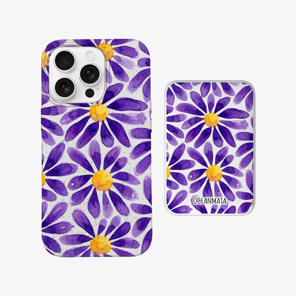 Powerbank MagSafe - "purplebloom" - nachhaltig