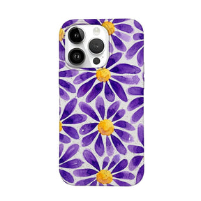 Biologisch abbaubare Handyhülle iPhone 14 pro Purplebloom — kompostierbar — Vorderseite