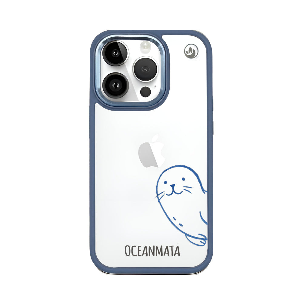 iPhone 14 pro case - seal blue - "Robby" - sustainable