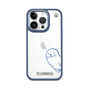 iPhone 14 pro case - seal blue - "Robby" - sustainable