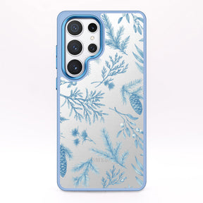 Samsung S24 Hülle - Winterwald blau - "BluePine" - nachhaltig