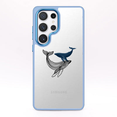 Samsung S25+ Hülle - Wal blau - "BlueWhale" - nachhaltig