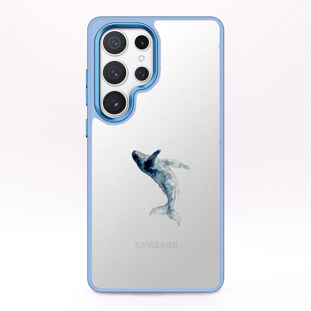 Samsung S24 Hülle - Wal blau - "Joy" - nachhaltig
