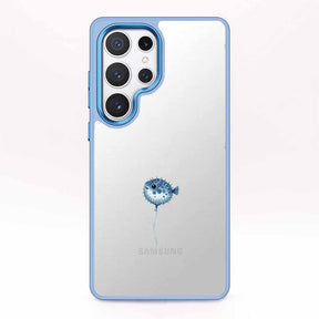 Samsung S24 Hülle - kugelfisch blau - "Pufferfish" - nachhaltig