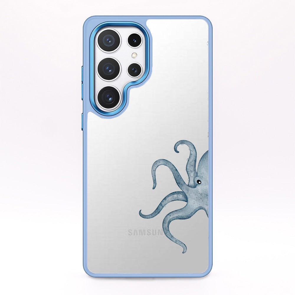 Samsung S24 Hülle - Oktopus blau - "TentacleTheory" - nachhaltig