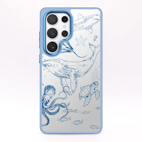 Samsung S25 Hülle - Wal blau - "WhaleLife" nachhaltig