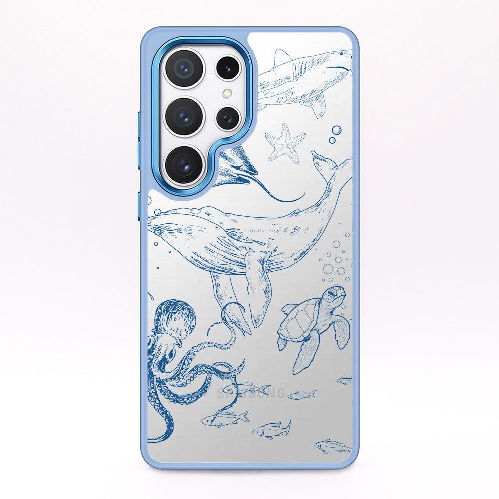 Samsung S24 Ultra Hülle - Wal blau - "WhaleLife" nachhaltig