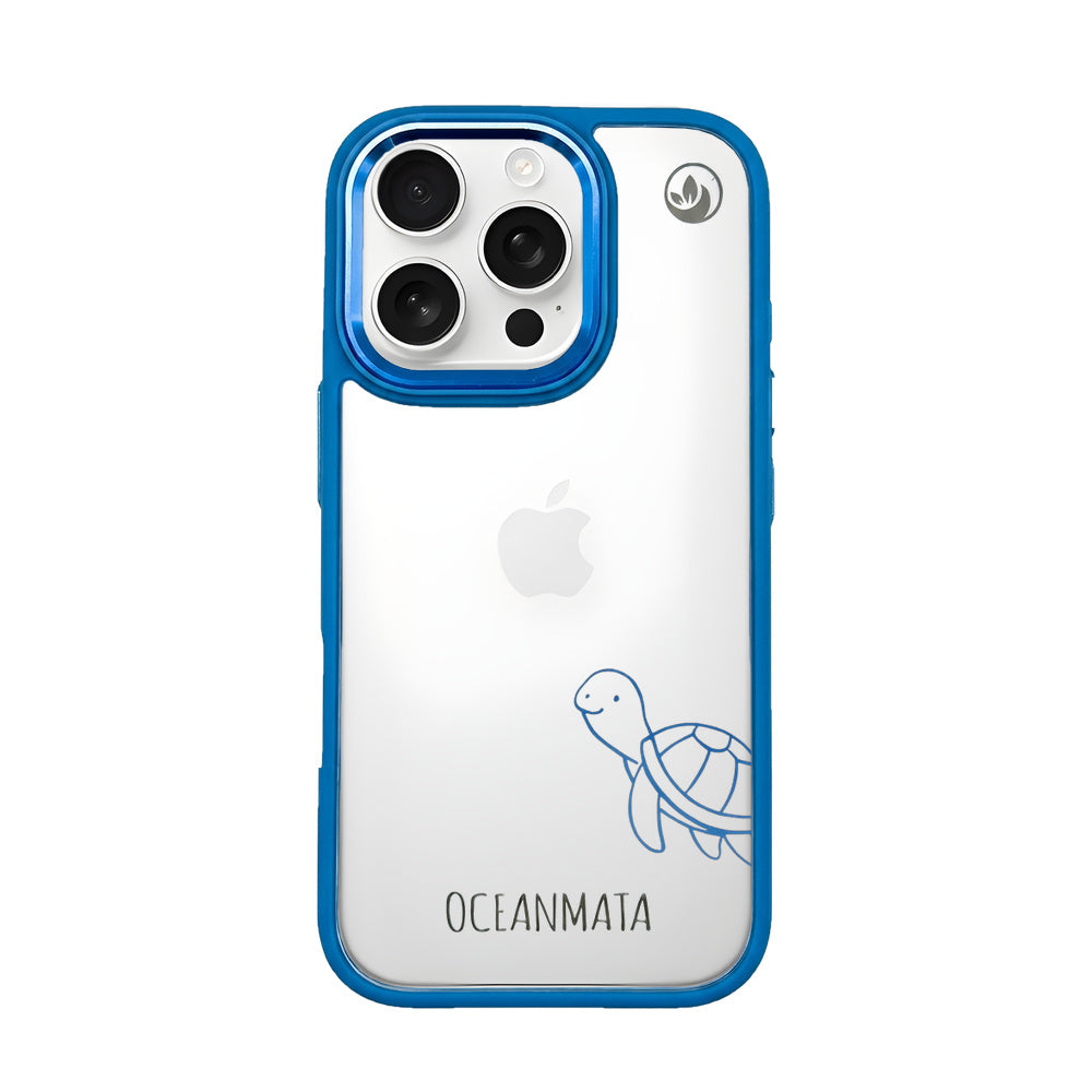 iPhone 16 pro case - turtle blue - "Schildi" - sustainable