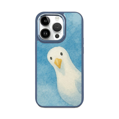 iPhone 14 pro Hülle - Möwe blau - "Seagull" - nachhaltig