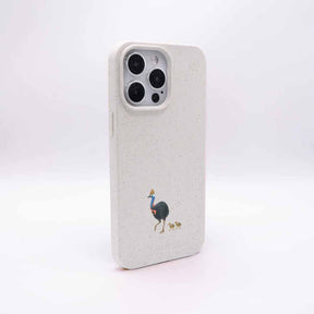 iPhone 11 pro Hülle - Cassowary weiß - "CassowaryStroll" - nachhaltig
