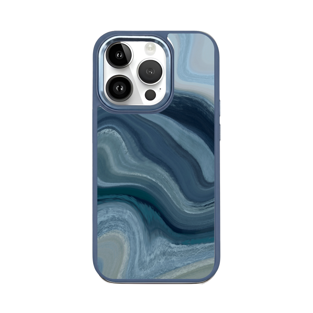 iPhone 14 pro max Hülle - Line Art Ocean - "Waves of Balance" - nachhaltig