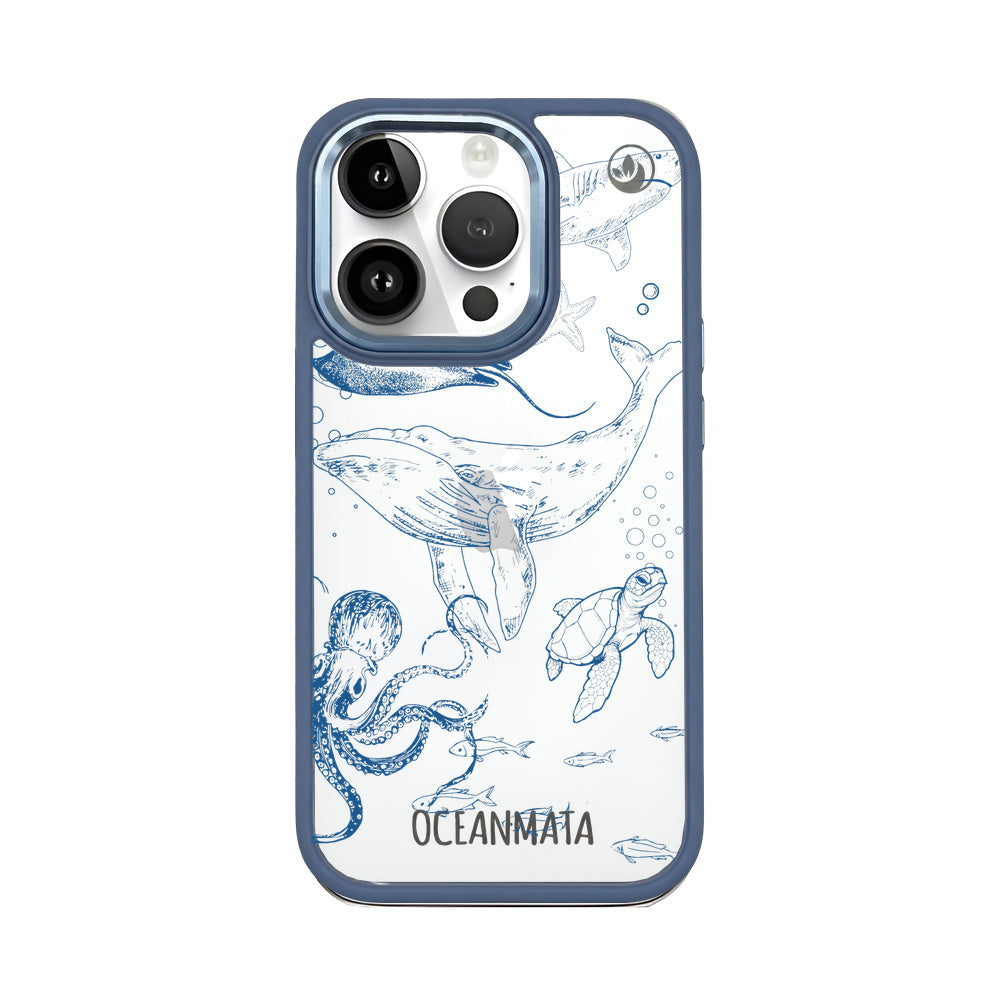 iPhone 14 pro case - whale blue - "WhaleLife" sustainable