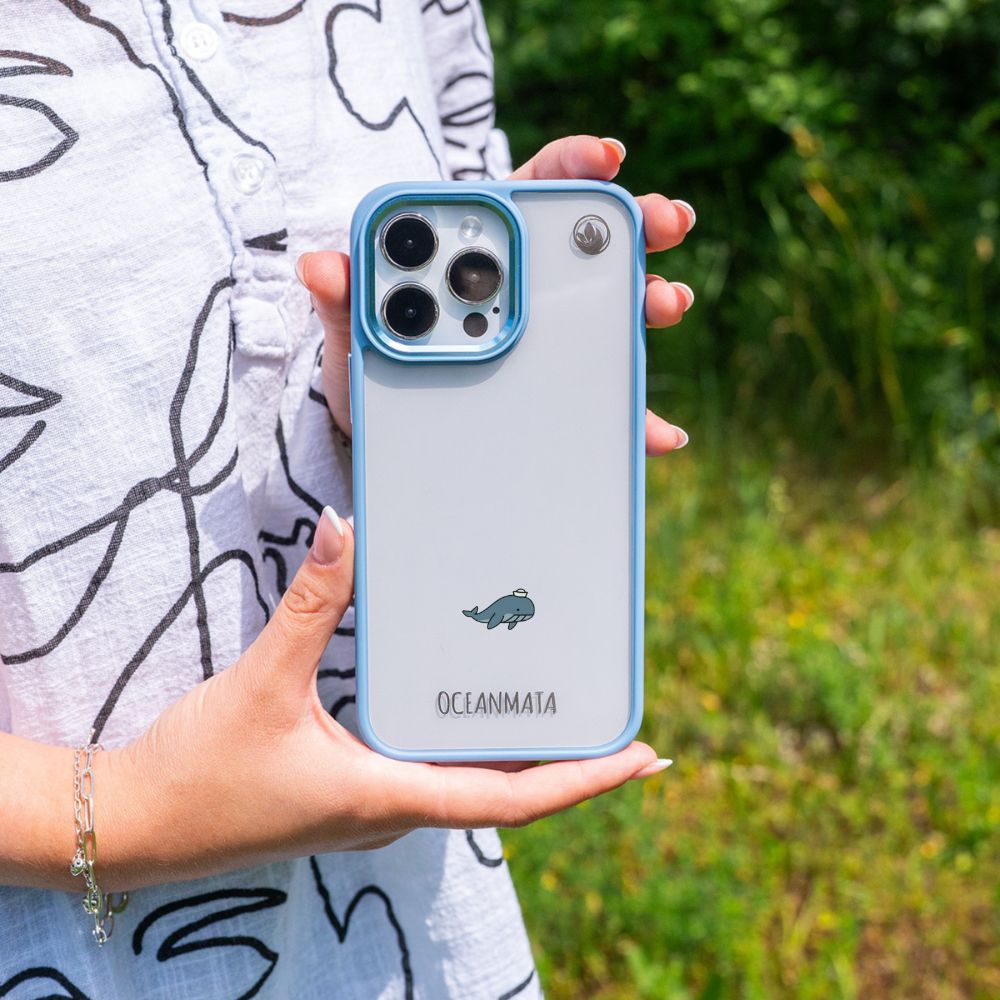 Samsung S25+ Hülle - Wal blau - "Captain Whale" - nachhaltig